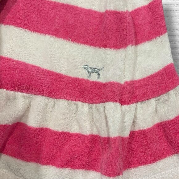 PINK Victoria’s Secret Striped Terry Swim Cover Up Mini Dress Retro Y2K Medium - Picture 2 of 8